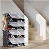 LANTUS Scarpiera, Mobile per Scarpe, Armadio per Scarpe con Porta, Scatole per Scarpe, per Ingresso Soggiorno Camera, 83 x 32 x 125,5 cm (Nero)