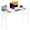 SDHYL Scrivania Pieghevole per Computer 120 x 60 cm Tavolo da Lavoro Pieghevole per Computer Tavolo da Conferenza per l'ufficio Domestico Bianco