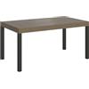 BS COM Tavolo allungabile 80x160/244 cm Every tortora telaio Antracite