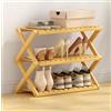 YSPZDQ Scarpiera Pieghevole, Robusta e Portatile Rastrelliera Scarpe Senza Installazione, Bambù Scarpiera per Corridoi, Camere da Letto, Disimpegno, Soggiorno, Balcone(50 x 25 x 46cm)