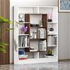 HOMIDEA VENUS Libreria - Scaffale per libri - Scaffale per ufficio/soggiorno dal design moderno (Bianco/Noce)