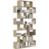 KUBUTKU Grande scaffale da parete Libreria con 16 scomparti 240,2 x 123,6 x 18 cm (Artisan)