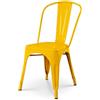 Kosmi - Sedia in metallo giallo in stile industriale - Aspetto lucido