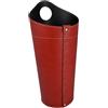 LIMAC Design PLUVIA Portaombrelli di design in cuoio, Porta Ombrelli Moderno da Interno, Contenitore per Ombrelli, con Vaschetta Scolapioggia Rimovibile, prodotto in Italia. (Rosso)