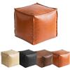 QSZTJJ Poggiapiedi, Poggiapiedi Divano quadrato, Puffo Imbottito in Tessuto Tecnico Resistente e Antistrappo, Comodo e Impermeabile,morbido sgabello imbottito pieghevole da 40 cm (Brown,1PC)