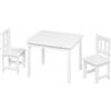 WOLTU Set da Tavolino e Sedie per Bambini, Tavolo Bambini con 2 Sedie | per Cameretta e Asilo, 60x50x48,5 cm, Bianco