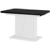 Vicco tavolo da pranzo allungabile Fenaro, Nero/bianco, 120 x 80 cm Allungabile, allungabile con prolunga per dimensioni del tavolo flessibili