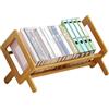 Sonhomay Libreria in legno da scrivania, scaffale per libri, libreria, scaffale da tavolo, organizer per libri, libreria, inclinabile, per CD, riviste, libri, in soggiorno, casa, ufficio, 13 x 8 x 6