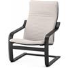 IKEA Poang Poltrona con cuscino Knisa Beige Chiaro 692.407.95