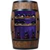 CREATIVE COOPER Cantinetta In Legno Con Luci A LED RGB, Barile Da 80 Cm Di Altezza, Botte Di Vino, Scaffale Per Bottiglie Di Alcol, Portabottiglie (Wenge)