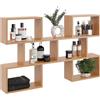 KUBUTKU Grande Mensola a Parete con 6 Scomparti, Libreria 80x127x18, Mensola Moderna per Decorazione, Sospesa (Ontano)