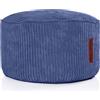 Green Bean© Cuscino Pouf 25x45cm con EPS Beads Filling & Corduroy Fabric Cuscino da pavimento Cuscino reclinabile Cuscino da seduta Sgabello Poltrona Bambini Adulti Sgabello in tessuto Blu scuro