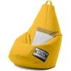Avalon - Puff Poltrona Sacco Pera Deluxe Grande Sfoderabile, Pouf Sacco di Qualità Sartoriale, Bean Bag per Sedersi Ergonomico, Tessuto Antistrappo Impermeabile, Made in Italy(70x130cm-Giallo Limone)