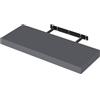 WOLTU Mensola da Muro Rettangolare Scaffale Libreria a Parete Decorazione per Cameretta Ufficio Porta CD/Dvd in Legno Grigio scuro 60cm RG9319dgr