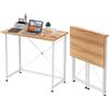 PIPIPOXER Scrivania per computer, pieghevole, 80 x 45 x 75 cm, tavolo per computer, scrivania in legno, scrivania per ufficio, casa, stabile, tavolo da lavoro, legno