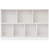 HarBin-Star - Libreria con 7 scomparti, scaffale per ufficio, scaffalatura a cubi, per soggiorno, studio, camera da letto, ufficio, 120 x 24 x 80 cm (bianco caldo)