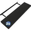 Casaria 2x Mensola da Parete Sospesa Bianca Staffa 50-110 cm Capacità 15 kg Cucina Ufficio Bagno Scaffale Ripiano 90 cm