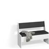 Livinity Panca ad angolo Tiberio, Bianco, 41.5 x 106.6 cm