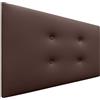 DHOME Testata in Similpelle o Tessuto AQUALINE Pro con 2 file di bottoni Testata imbottita Letto di lusso (Similpelle Cioccolato, 110x50cm (Letti 80/90/105))