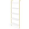 RELAX4LIFE Libreria Scaffale a Scala a 5 Ripiani, Scaffale Portaoggetti Salvaspazio per Soggiorno, Camera da Letto, Cucina e Studio, 64 × 30 × 178 cm