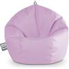 Happers Pouf Bambini Poltrona Morbida a Sacco per Sedersi con Imbottitura Puff per Gioco Relax Lettura Puffo Interno Ecopelle Quotidiano di lunga Durata Malva