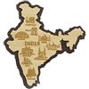 Printtoo India Map Magnete frigo inciso in Legno Souvenir Regalo da Collezione