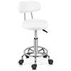 TactFire Sgabello ergonomico con schienale girevole a 360°, regolabile in altezza, 48-58 cm, per ufficio, salone, massaggio, spa