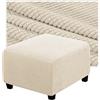 RTSFKFS Copri Pouf Quadrato 50x50 80x80 40x40 60x60 100x100 90x90 110x110 Fodera Poggiapiedi Copripouf Elastico Rivestimenti Pouf Sgabello poggiapiedi ottomana(Beige,30in/75cm)