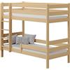 Générique Letto a castello in legno naturale di pino 80x190 cm pino Victor