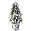 XONE Pinetto con Vaso 27cm in PE Real Touch | Mini Albero di Natale Artificiale con Vaso in Legno