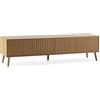 HOMN LIVING Mobile TV Lluvia 4 ante colore Rovere, 160 cm (larghezza) 40 cm (profondità) 45 cm (altezza)