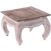 Design Delights - Tavolino Opium Maha, 50x50x35 cm (lunghezza x larghezza x altezza), in legno massiccio e riciclato, stile vintage asiatico, da salotto/d'appoggio