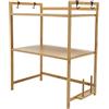 SAUADY Scaffale per forno a microonde, da cucina, organizer per utensili da cucina, cuoci riso, forno a microonde, colore 55 x 35 x 67 cm