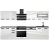 B BELINI GROUP BELINI | Angolo cottura Lucy - Mobili da cucina 300 cm | Cucina completa senza elettrodomestici con pensili e armadietti | Con controsoffitti | Bianco lucido