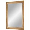 Duisburger-Rahmen24 Flex 35 - Specchio da Parete 100x80 cm con Cornice (Quercia Rustico), Specchio su Misura con Striscia di Legno MDF da 35 mm di Larghezza e Parete Posteriore Robusta con Ganci