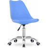 NMK HOME Sedie Ufficio Girevole con Ruote 360 ° - Sedia Scrivania Regolabile in Altezza - Montaggio Semplice e Base Cromata