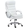 CLP Sedia Ufficio Vancouver XXL In Similpelle I Poltrona Elegante Direttore Carico Max 235 KG, Colore:bianco
