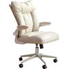 GIZNXBA Sedia Da Ufficio Ergonomica Sedia Da Scrivania Sedia Da Computer Regolabile Sedie Da Lavoro Girevole Con Bracciolo Ribaltabile, Regolazione Dello Schienale Per L'ufficio Di Casa ( Color : /Beige )