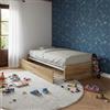 MOBILFINO CAMERETTE Letto 1 Piazza e Mezza con Letto Estraibile - Testate Basse, Quercia
