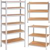 SPRINGOS - Scaffale in metallo per garage/cantina, 110 x 225 x 50 cm, 6 ripiani