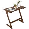 COSTWAY Tavolino Laterale, Tavolino da Divano e Letto in Bambù con Ampio Piano per Laptop, Struttura Stabile, Design Salvaspazio per Camera da Letto, Soggiorno, Studio, 75 x 40 x 70 cm (Marrone)