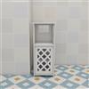 LANTUS Armadietti da bagno impermeabili, Mobile Bagno con ripiano aperto, armadietti da pavimento autoportanti,24 * 22 * 56cm - Bianco