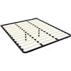 DEWINNER Rete 140x190 cm Senza Piedi da Appoggio con due Barre in Ferro, Rete Francese 140x190 da Incasso e 2 piedi regolabile per rinforzo in mezzo,13 Doghe,Ortopedica, Montaggio Rapido e Facile