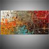 WunM Studio Pittura Ad Olio Su Tela Dipinto A Mano Con Coltello Palette,Quadri Astratti Con Texture Di Paesaggio,Orange Blue Brown E Red ,Decorazione Murale Europea Moderna Di Grandi Dimensioni Per Soggiorno