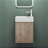 Mai & Mai Mobile Bagno Sospeso46x26x63cm, Mobile da Bagno con Cassetto Include Lavabo, Rovere chiaro, Seria Pisa02