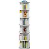 Kchsdool Libreria Angolare Rotante, 6-piani, Modern Style, 6 ripiani, Rotante a 360°, Scaffale a più livelli, Scaffale su pavimento