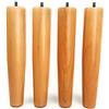 viglietti Set di 4 Pezzi Piedi Faggio per Reti a Doghe in Legno, H 40 cm