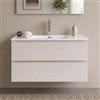 Yellowshop | Mobile Bagno Sospeso CLOE - Composizione Completa con Lavabo Ceramica, Chiusura Soft Close, Finitura Frassino Moirè (80 cm, Mobile con Lavabo)