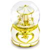 Mokassy Carillon d'oro in resina, ornamenti artigianali, scatola per cento toni, regalo di compleanno, scatola per la carica