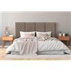 DHOME Testiera Imbottita in Tessuto Aqualine Premium Antimacchia Design Modulare Verticale Autoadesiva Testata Letto Camera da Letto Imbottita (Terra, 145cm, Altezza 135 cm, x3)